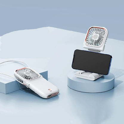 2-in-1 Mini Fan + Power Bank · Portable · USB Rechargeable · Student Gift