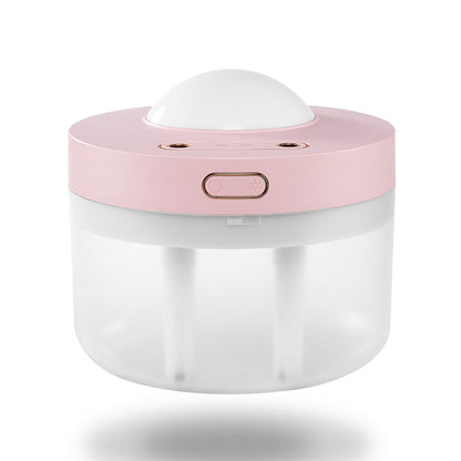 Portable Projection Humidifier, Rechargeable Night Light, Dual Spray