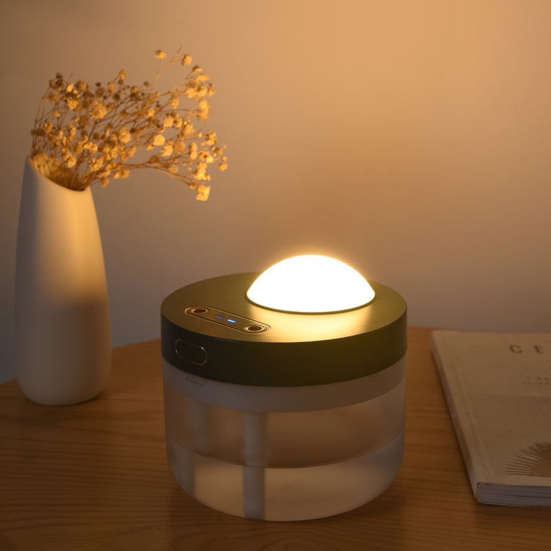 Portable Projection Humidifier, Rechargeable Night Light, Dual Spray