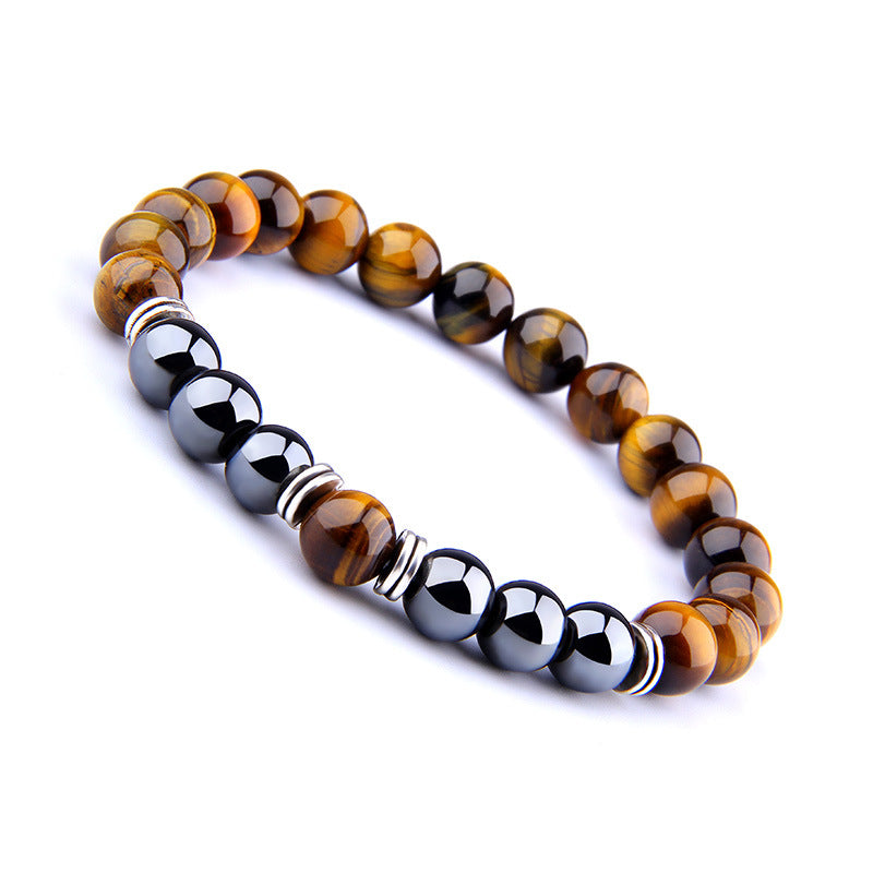 Triple Protection Bracelet – Tiger Eye & Black Obsidian