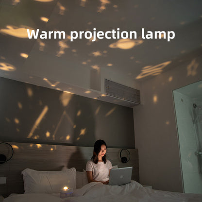 Portable Projection Humidifier, Rechargeable Night Light, Dual Spray