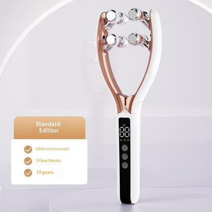 Microcurrent V-Roller Massager, Red & Blue Light Face Lifting Device